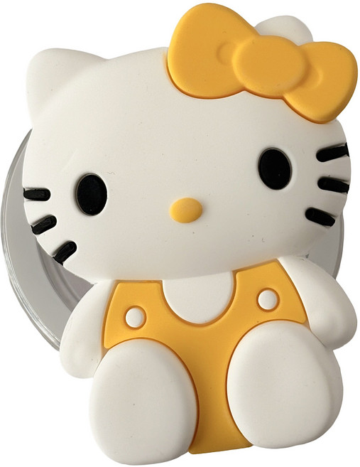 맥세이프 키티 그립 스마트톡 핸드폰 거치대, 옐로우, 화이트맥세이프자석형