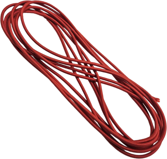 마루오피스 고탄성 둥근 칼라 고무줄 3M 천연고무줄, 빨강, 1개