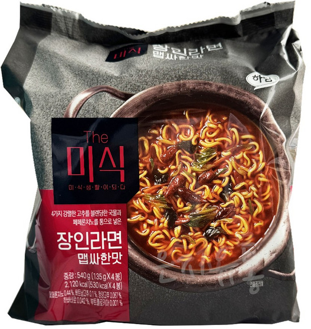 더미식 장인라면 맵싸한맛 135g, 16개