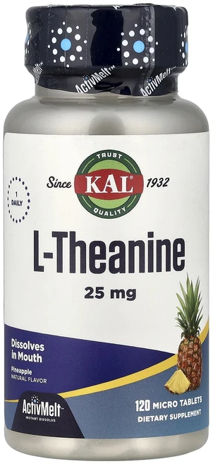 KAL L-테아닌 액티브멜트 파인애플 드림 25mg 마이크로정 120개, 6개, 120정 - 쿠팡