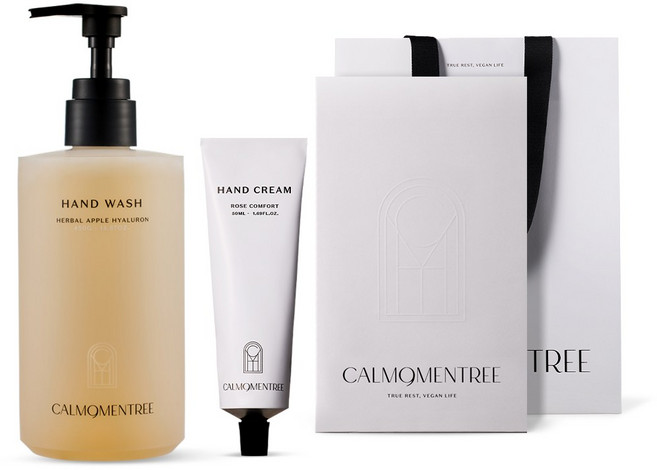 캄모멘트리 허벌 애플 보습 핸드워시&로즈 컴포트 수분 핸드크림 세트 (450ml/50ml), Love you, 1개, 450ml