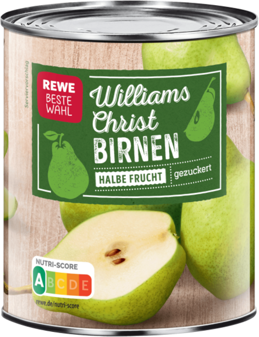 독일 레베 REWE Beste Wahl 베스트발 배 통조림 455g, 1개