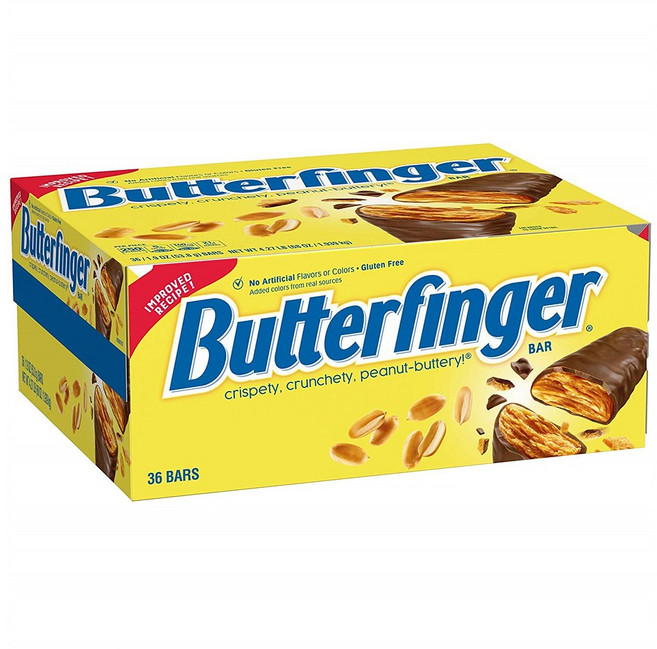 Butterfinger 버터핑거 바삭한 피넛버터 초콜릿바 53.8g x 36개