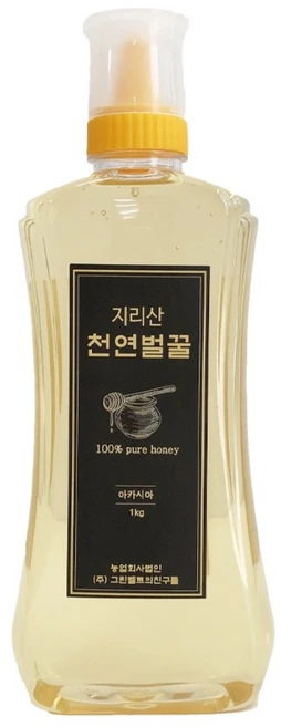 자연에서 온 지리산 자연벌꿀 자연산 아카시아꿀, 1kg, 1개 - 쿠팡