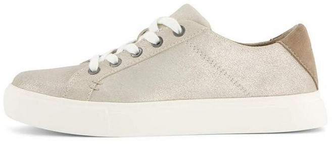 TOMS 여성용 카메론 레이스업 스니커즈 캐주얼 신발 - 화이트 샴페인 메탈릭 스웨이드 10 292167