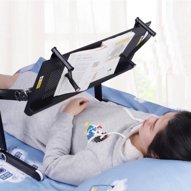 퍼텍 360도 각도조절 노트북테이블 누워서 보는 독서대, K1S-화이트
