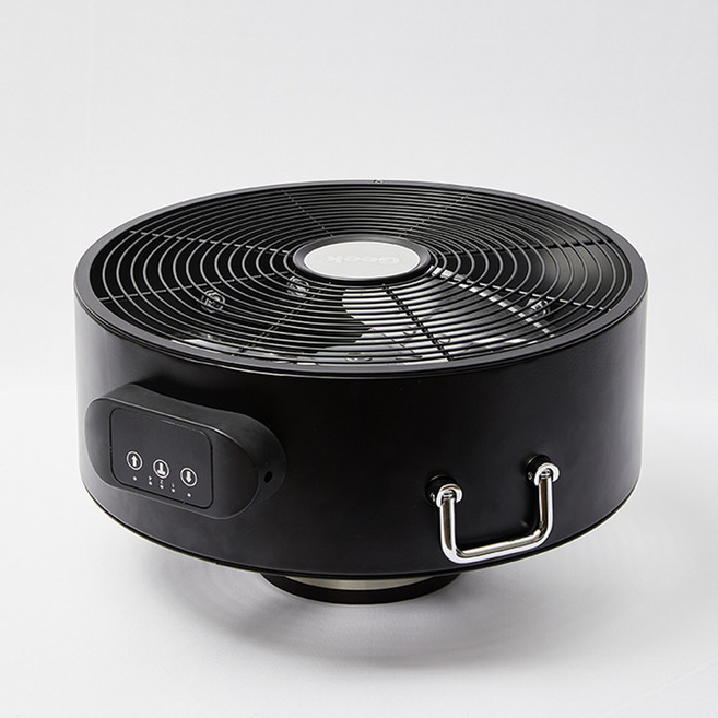 Geek 히텁펜 난로팬 캠핑 텐트 난방 따뜻한 공기순환기 베이지색상+전용가방포함, 02. 블랙 색상