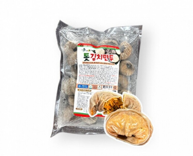 톳나라 톳 김치만두 (1kg) 톡톡 터지는 식감 매콤 아삭한 건강 영양 간식, 1개, 1kg