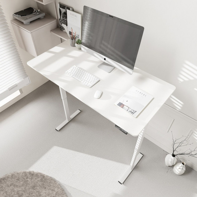 아르 전동 높이조절 모션데스크 컴퓨터 책상 게이밍 공부 사무용 테이블, 화이트