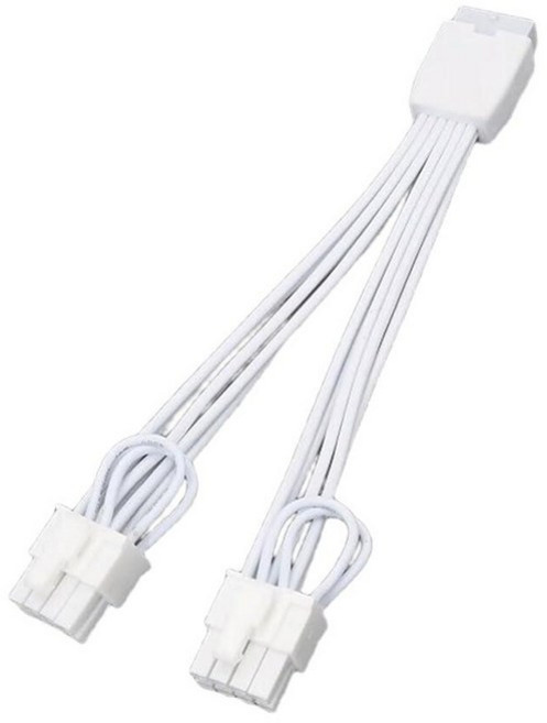 YROHGKPN 12VHPWR - 듀얼 8핀 (6+2) PCIe 어댑터 케이블 RTX 4090 4080 4070 Ti용 16 AWG 600W 12+4핀 암 2X 수 전원 코드, White