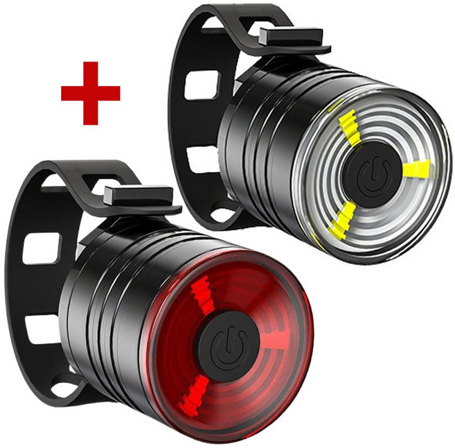 aa마켓 자전거 백라이트 후미등 주광라이트 적색라이트, 레드화이트, 1개