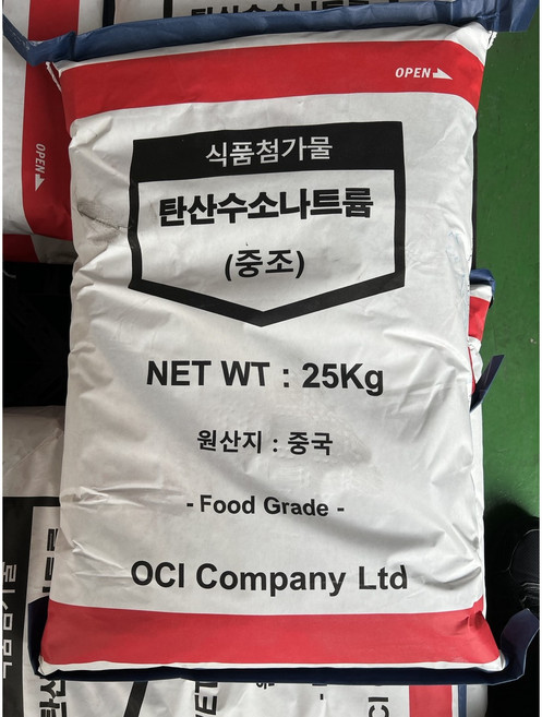 베이킹소다 OCI 식품첨가물 탄산수소나트륨 중조 25KG 대용량, 1개