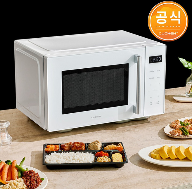 쿠첸 플랫 전자레인지 23L, CMW-VF231B(블랙)