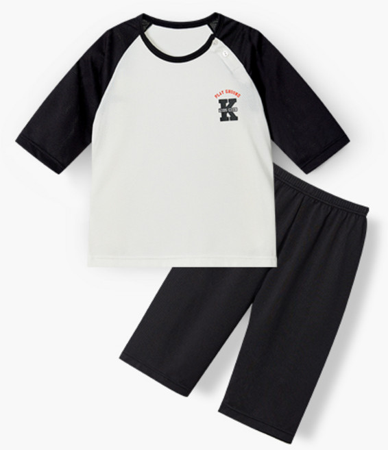 유니프랜드 아동용 케이 쿨메쉬 7부내의 상하 세트