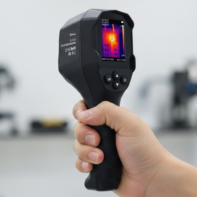 솔리드 산업용 열화상카메라 누수탐지기 열상 휴대용 S-HT24, 1개