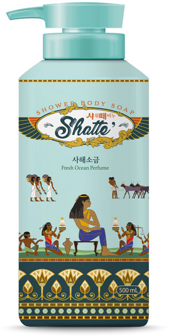 샤워때비누 사해소금 바디워시, 500ml, 1개