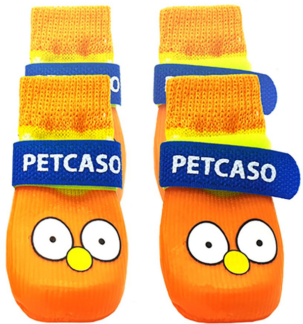 펫카소 강아지 방수양말 겸 미끄럼방지 신발, 오리, 1세트