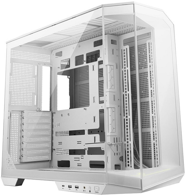 MSI MAG PANO 100L PZ 화이트 프리미엄 미드 타워 게이밍 PC 케이스 강화 유리 측면 패널 최대 360mm 라디에이터 수냉 지원 컬러, MSI MAG PANO 100L PZ 화이트 - 프리미, 1개