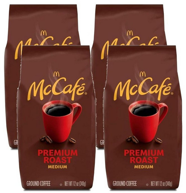 McCafe 맥카페 프리미엄 로스트 미디엄 로스트 그라운드 분쇄커피 340g, 4개