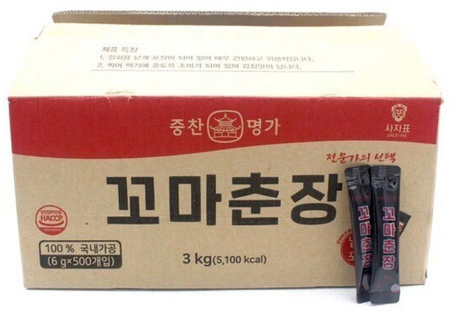 중찬명가 꼬마춘장 6g×500개, 6g, 500개