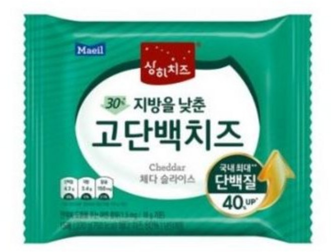 매일유업 상하치즈 지방을 낮춘 고단백치즈 15매*4개, 270g, 8개