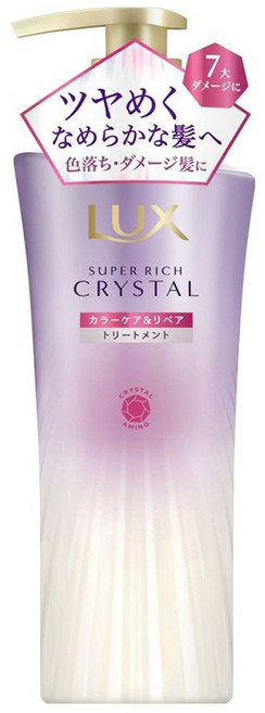 일본 럭스 LUX 슈퍼 리치 크리스탈 컬러 케어 & 리페어 트리트먼트 450g, 1개