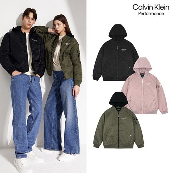 캘빈클라인퍼포먼스 남녀공용 패디드 보머 자켓