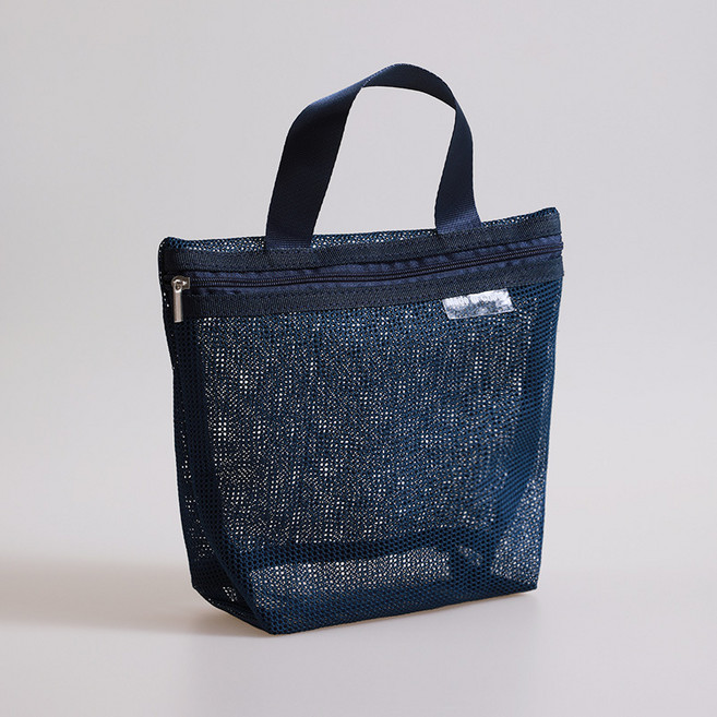 리브온 메쉬 사우나가방 목욕가방 수영장 다용도 파우치, 블랙