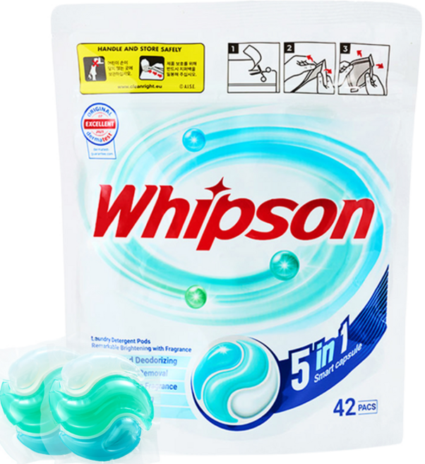 휩슨 실내건조 초고농축 브라이트닝 퍼퓸 캡슐세제, 1개, 42개입