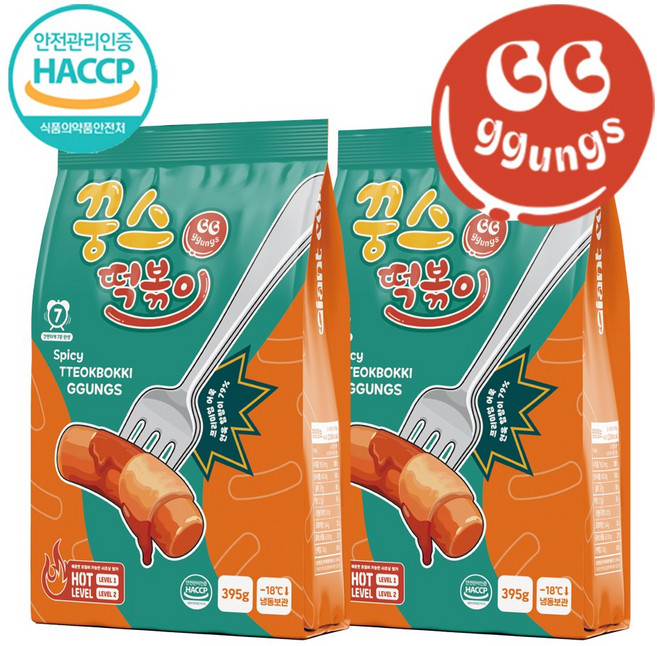 꿍스 떡볶이 프리미엄 385g 국산다진마늘 첨가 밀키트 국물떡볶이, 2개