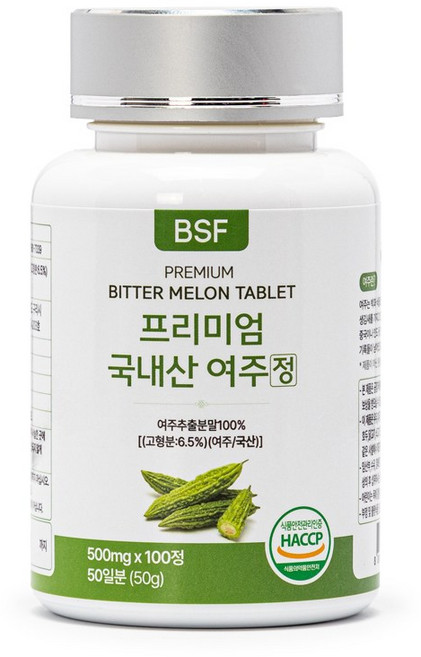 BSF 프리미엄 국내산 여주정, BSF 프리미엄 국내산 여주정 500mg x 100정, 50g, 1개