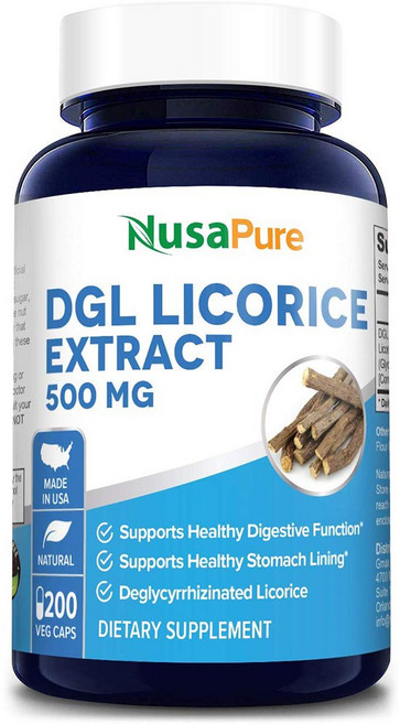 누사푸어 DGL 500mg 200채소캡슐 감초 추출물 Licorice Extract, 1개, 200정