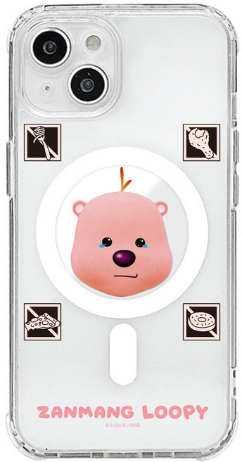 아이폰 잔망루피 페이스 마그넷 케이스