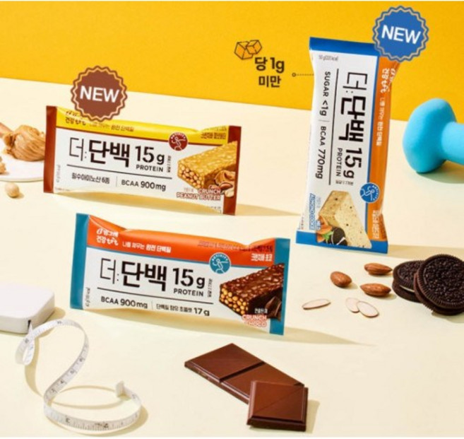 빙그레 더단백 프로틴바 18개입 (초코/피넛버터/아몬드쿠키 택)