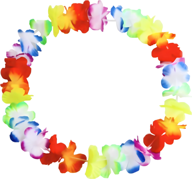 夏威夷花環 草裙舞花圈 派對迎賓裝飾 尾牙舞會道具 多色花圈, 多色, 1個