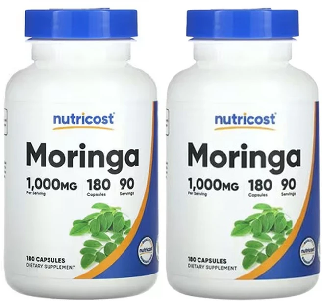 뉴트리코스트 모링가 1 000mg 180캡슐(캡슐 1정당 500mg), 180정, 2개 - 쿠팡