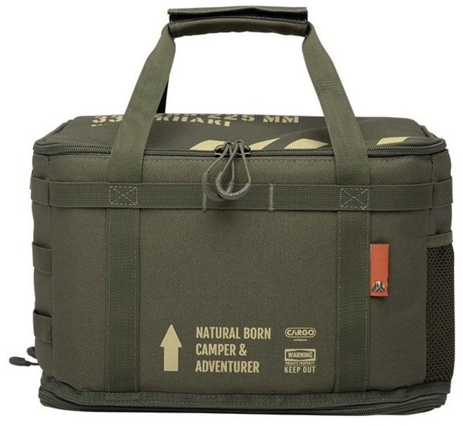카고컨테이너 커스텀백 M 1개 캠핑가방 다용도 이소가스 부탄가스 수납, 카키