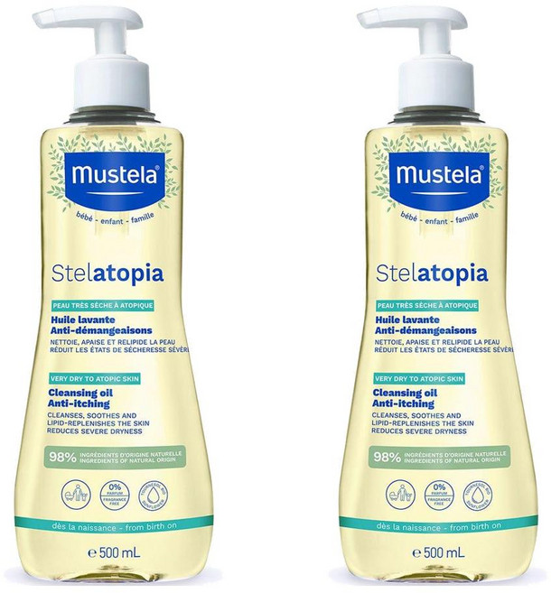 무스텔라 베베 베이비 스텔라토피아 클린징 클렌징 오일 클렌징오일 500ml 2개 Mustela Stelatopia Cleansing Oil