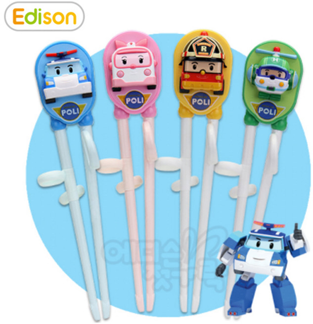 폴리 에디슨 젓가락 1단계 오른손용 유아용, 1개