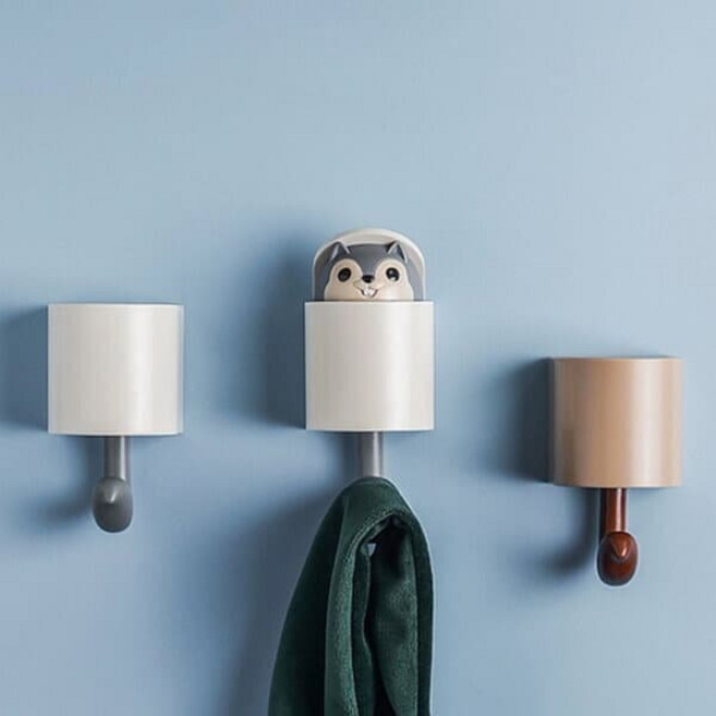 [예스24배송] 귀여운 다람쥐 팝업 후크 걸이, 회색, 1개