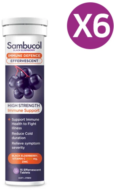 삼부콜 블랙 엘더베리 이뮨 디펜스 발포 15정X6, 15정 - 쿠팡