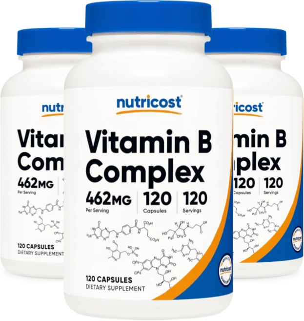 뉴트리코스트 비타민 B 컴플렉스 462mg 120캡슐, 3개, 120정 - 쿠팡