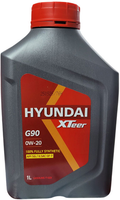 현대 엑스티어/XTeer G90 0W-20 가솔린 합성 엔진오일 1L, 1개