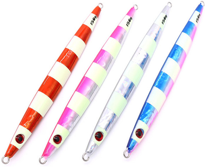 히트존 길쭉이 롱메탈지그 100 150 200 250g (부시리 참치 방어 대구 농어 삼치 낚시), 실버, 150g, 1개