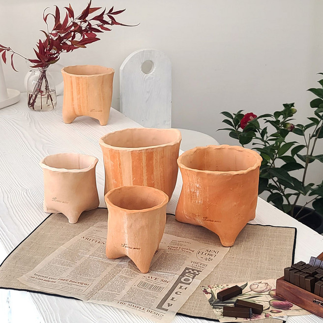 테라원 화분 수제 토분 빈티지 어글리팟 못난이 화분 10호 10x12cm, 본상품선택, 1개