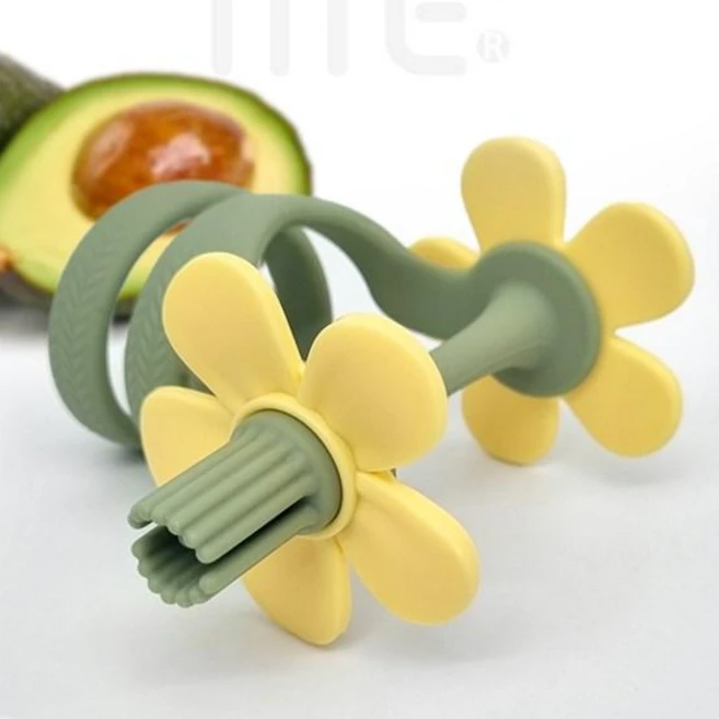 마마스템 잼잼몬스터 세르펜트블룸 손목 치발기 국민 아기 꽃치발기 KC SGS USA, 1.아보카도옐로우, 1개, 케이스 포함 - 쿠팡