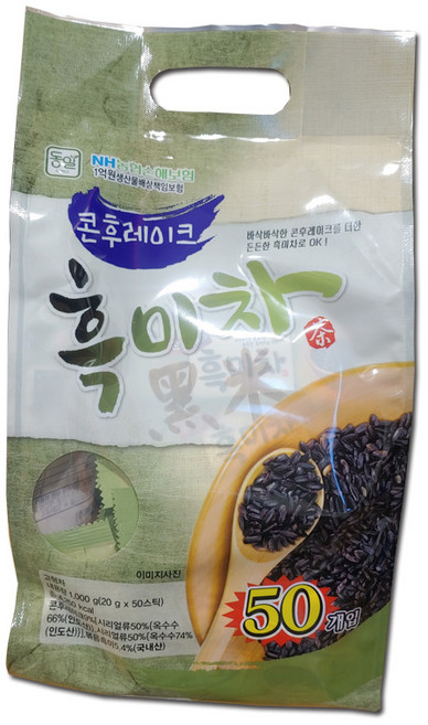 동일에프앤티 콘후레이크 흑미차, 50개입, 2개, 20g