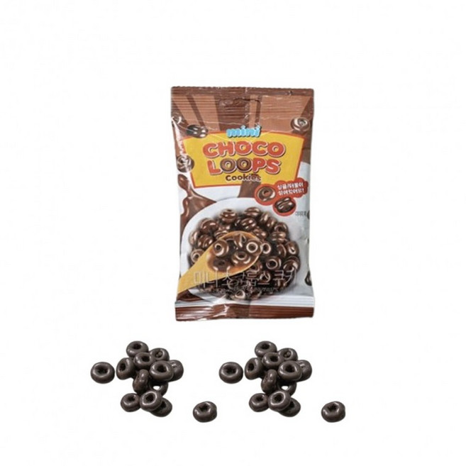 초코룹스쿠키40g 초코링 토핑 초코과자 화이트데이 코코아 초콜렛 화이트초코 밀크 초코 두바이 두쫀, 1개, 1g