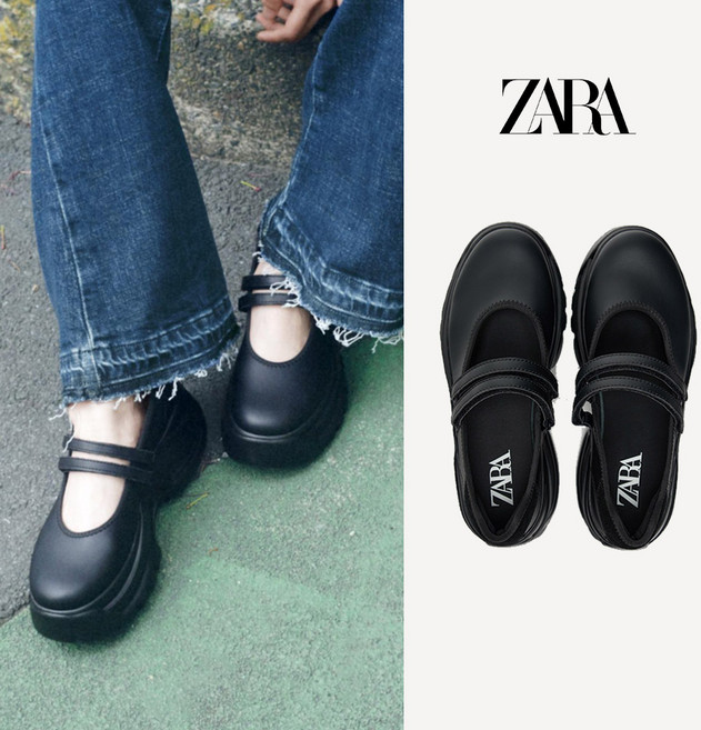 자라 여성 플랫슈즈 스포츠 발레리나 메르세디타 키높이 플랫폼 신발