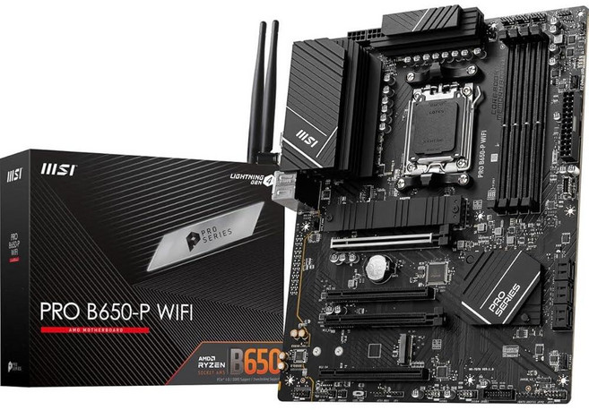 MSI MAG B650 Tomahawk Wi-Fi 게이밍 마더보드 AMD Ryzen 80007000 AM5 DDR5 PCIe 4.0 M.2 SATA 6Gbs USB 3.2 Gen, PRO B650-P Wi-Fi